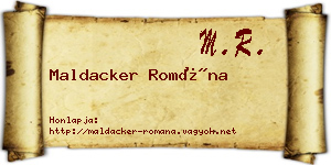 Maldacker Romána névjegykártya